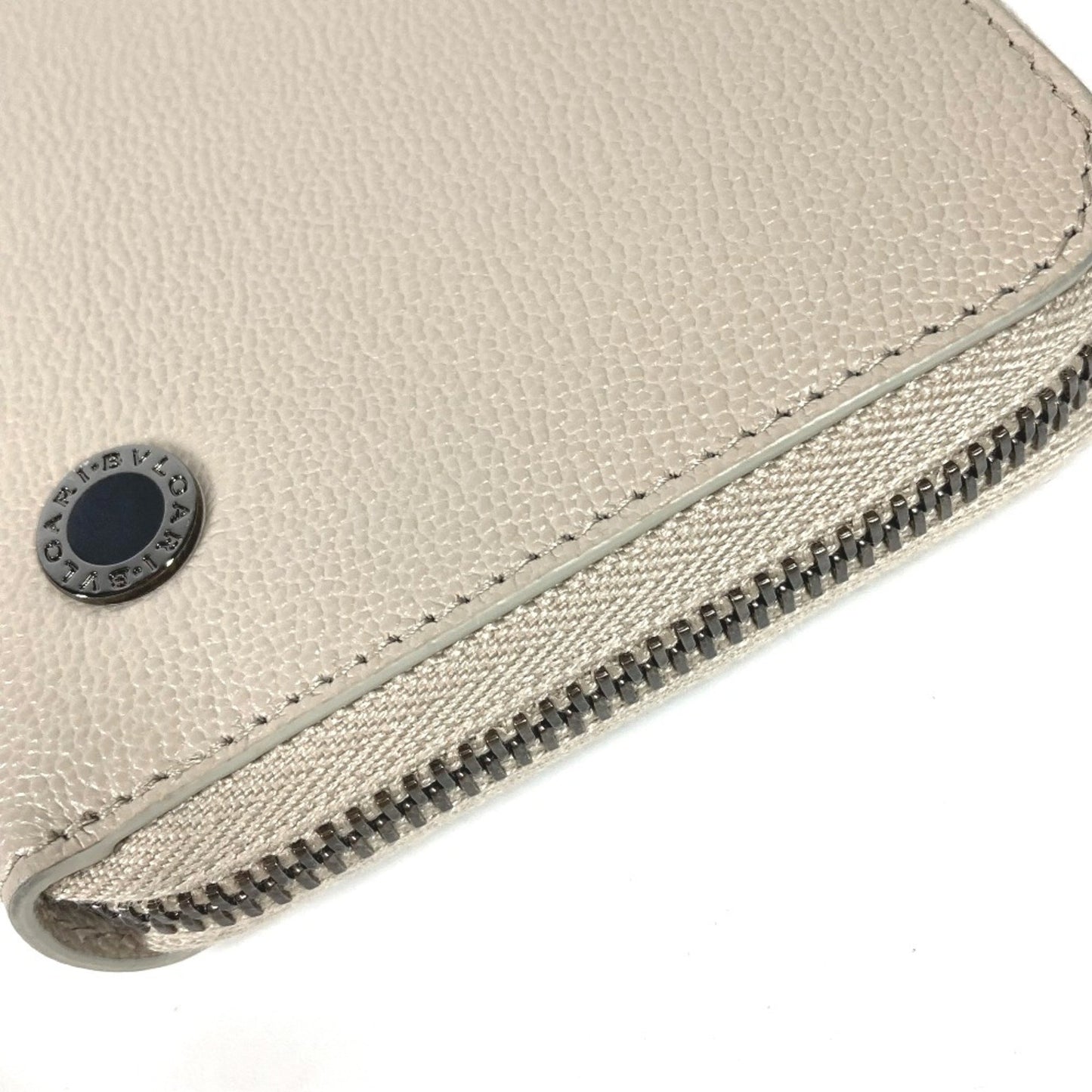 Bvlgari Long Wallet Zip Around Long Wallet Ivorybased