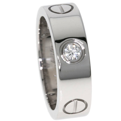 Cartier Love Ring Half Diamond #48 18K White Gold