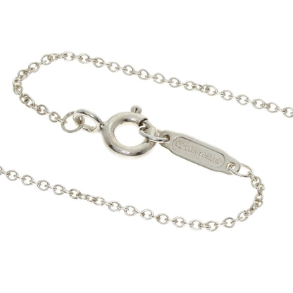 Tiffany & Co. Double Heart Pink Enamel Necklace In Silver