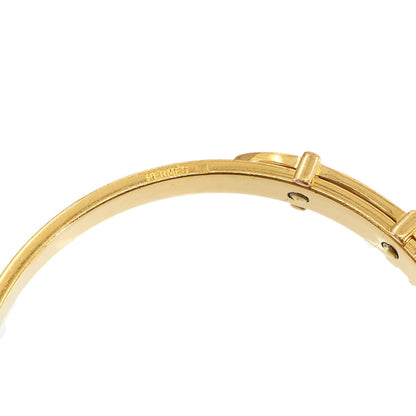 Hermes Herms Belt Motif Bangle Bracelet In Dark Brown Leather