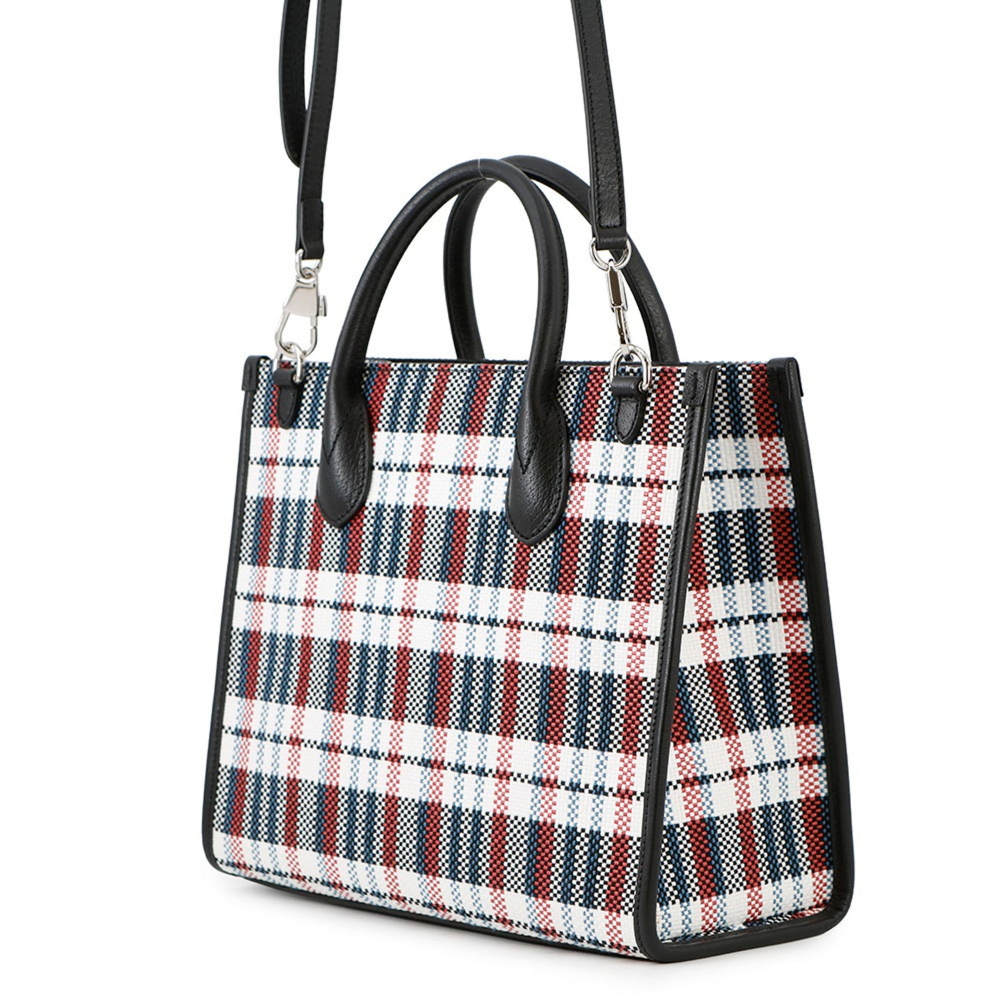 Gucci Embroidered Check Tote Bag