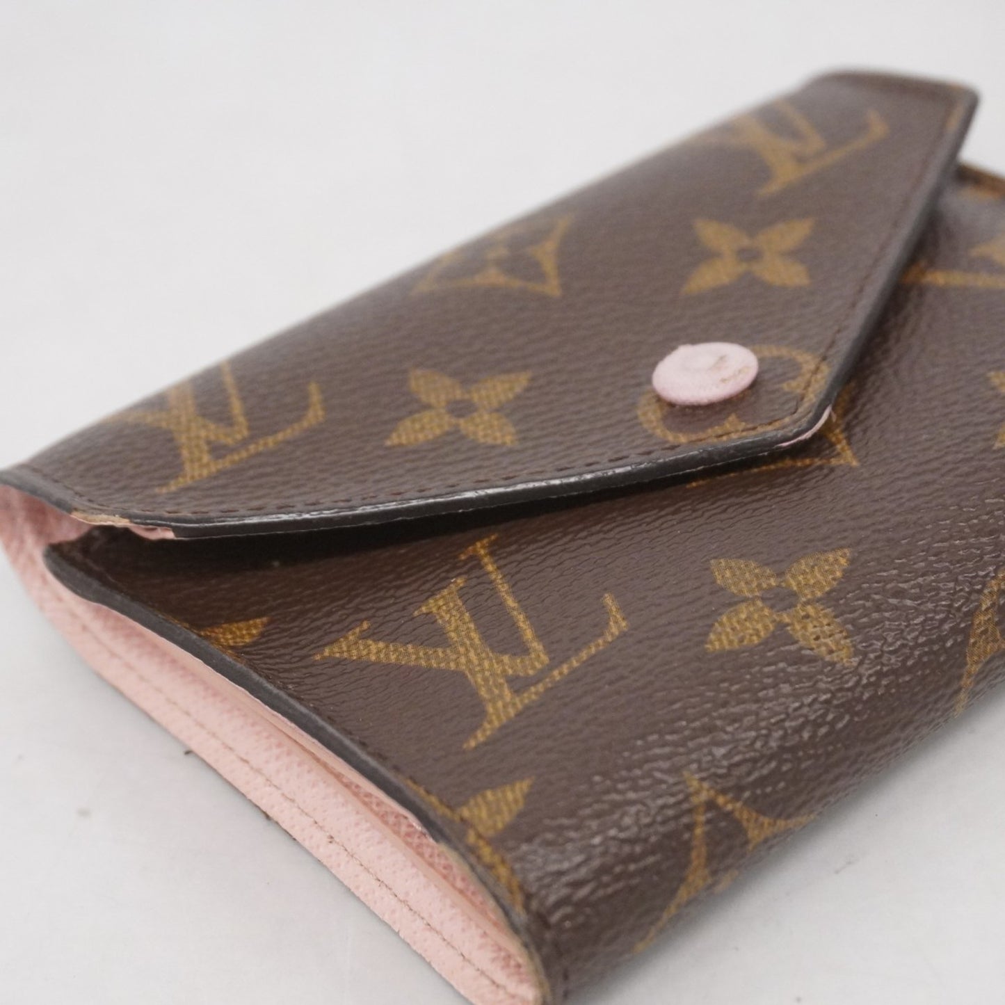 Louis Vuitton Monogram Victorine Tri-Fold Wallet M62360 Brown Rose Ballerine