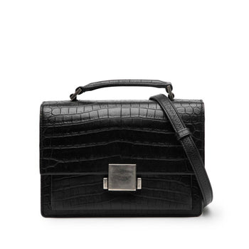 Saint Laurent Belle Chasse Crocodile Embossed Handbag/Shoulder Bag