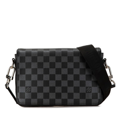 Louis Vuitton Damier Infini Studio Shoulder Bag N50007 Black Pvc Leather