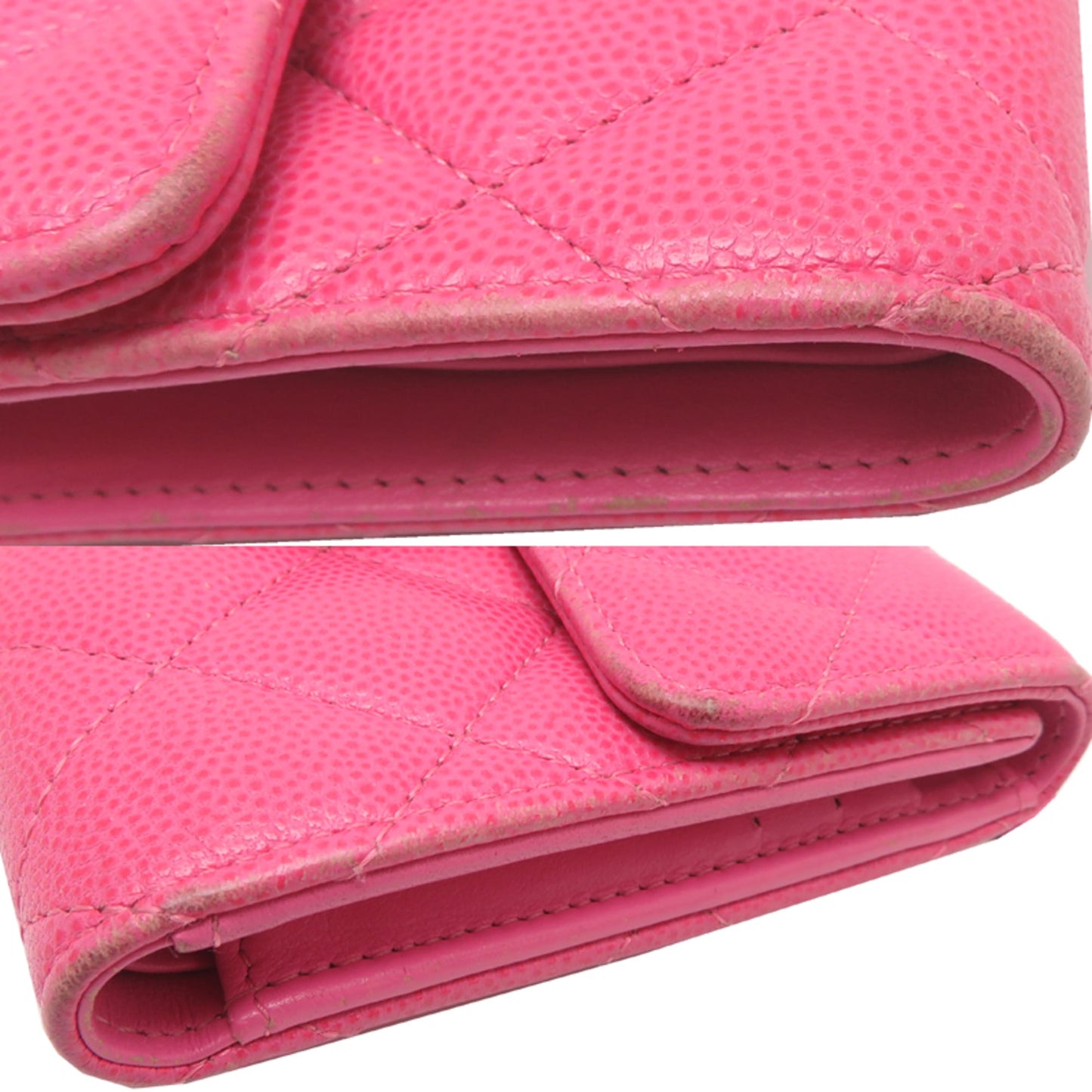 Calfskin Chanel Wallet (Tri-Fold) Grained