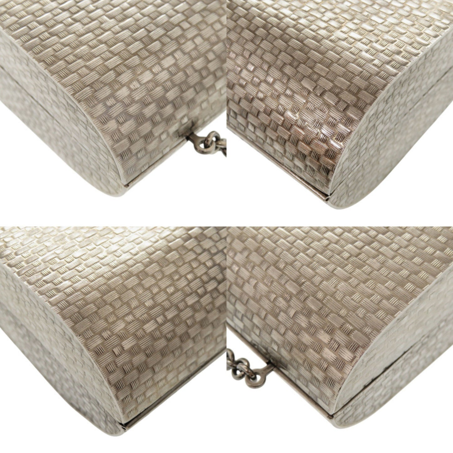 Gucci 725758 Metal Crystal Silver Chain Shoulder Bag 0347 Gucci