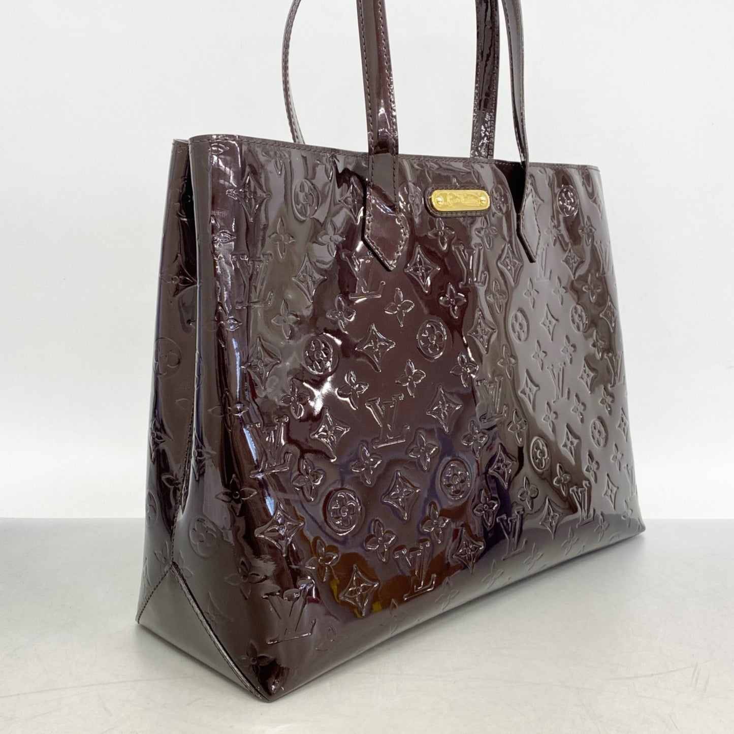 Louis Vuitton Vernis Wilshire Mm Tote Bag M91645 Amaranth