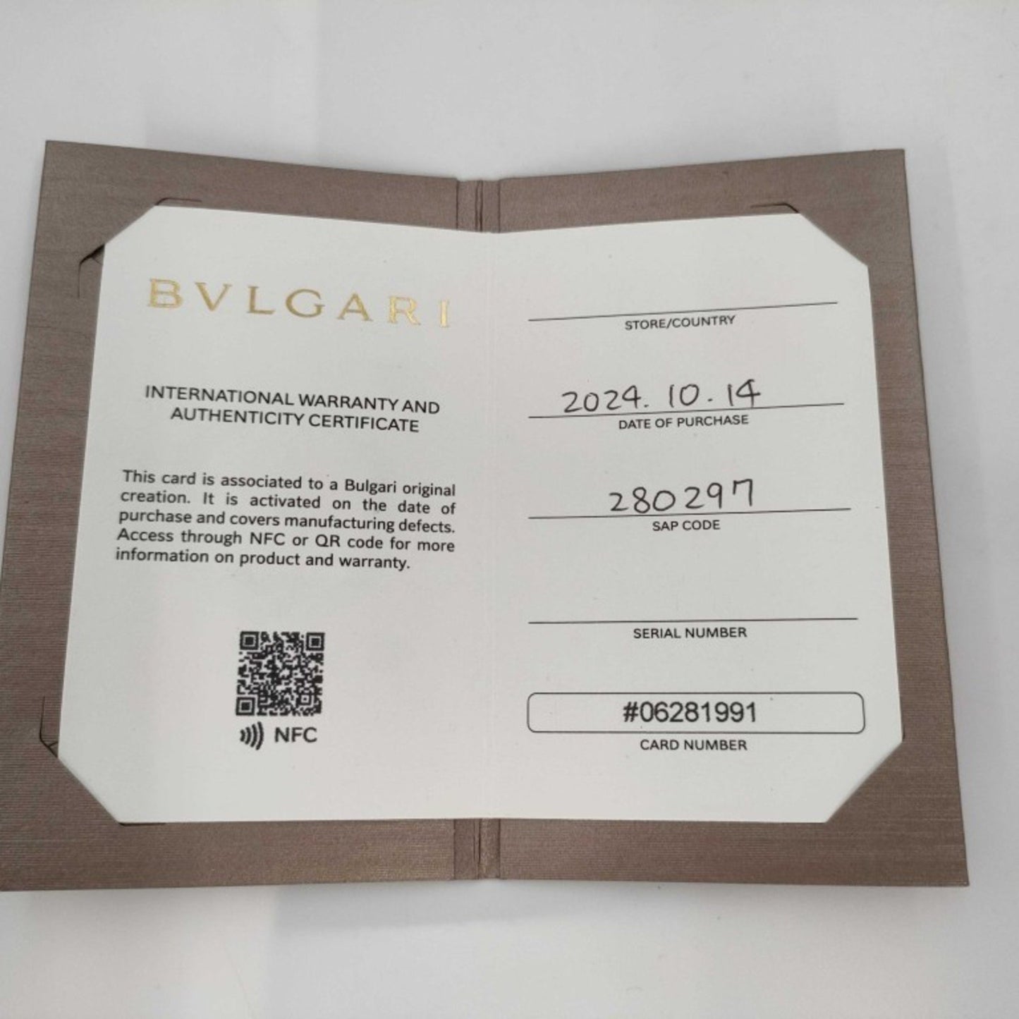 Bvlgari Business Card Case 280297 Black Leather