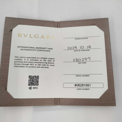 Bvlgari Business Card Case 280297 Black Leather