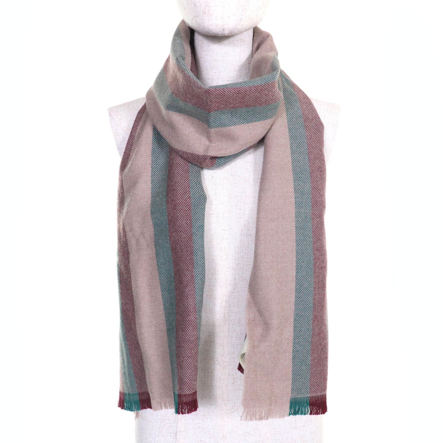 Gucci 387574 4G200 100% Wool Sherry Line Fringed Shawl/Stole/Scarf