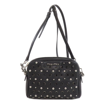Miu Miu Miu Studded Shoulder Bag In Calfskin