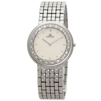Seiko 8N70-6030 Credor Diamond Watch Stainless