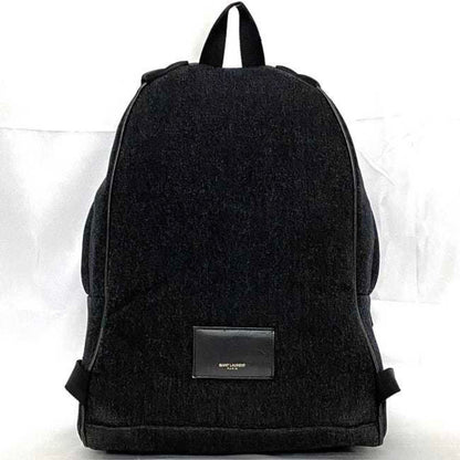 Saint Laurent Backpack F-21216 Black 326865 Felt Canvas Leather Saint Laurent Paris One Night Two