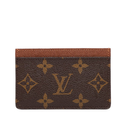 Louis Vuitton Monogram Porte Carte Sample Business Card Case/Card Case/Pass Case M61733 Brown