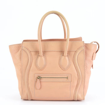 Celine Luggage Micro Shopper Leather Tote Bag