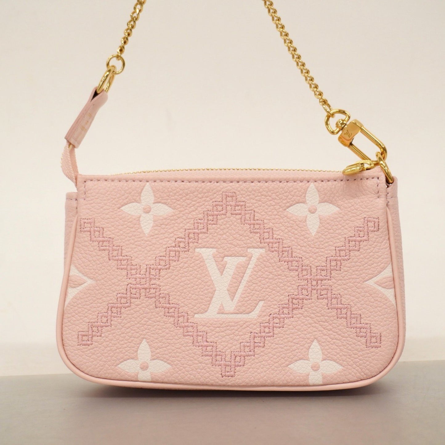 Louis Vuitton Monogram Empreinte Broderie Mini Pochette Accessoires M81140 Pink
