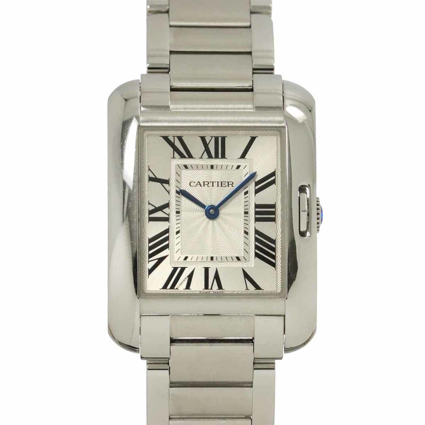Cartier Tank Anglaise Mm W5310044 Boys' Silver Quartz Watch