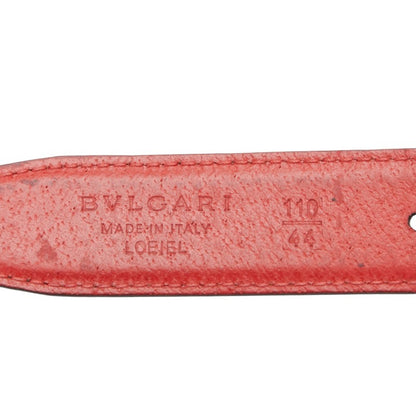 Bvlgari Belt Size: 110 44 Black Red Leather