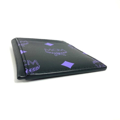 Mcm Logo Business Card Holder Pass Case Bicolor Holder/Card Leather