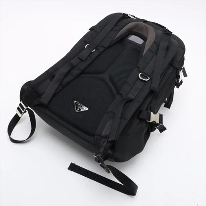 Prada Tessuto Nylon Triangle Logo Vz0055 Leather Backpack