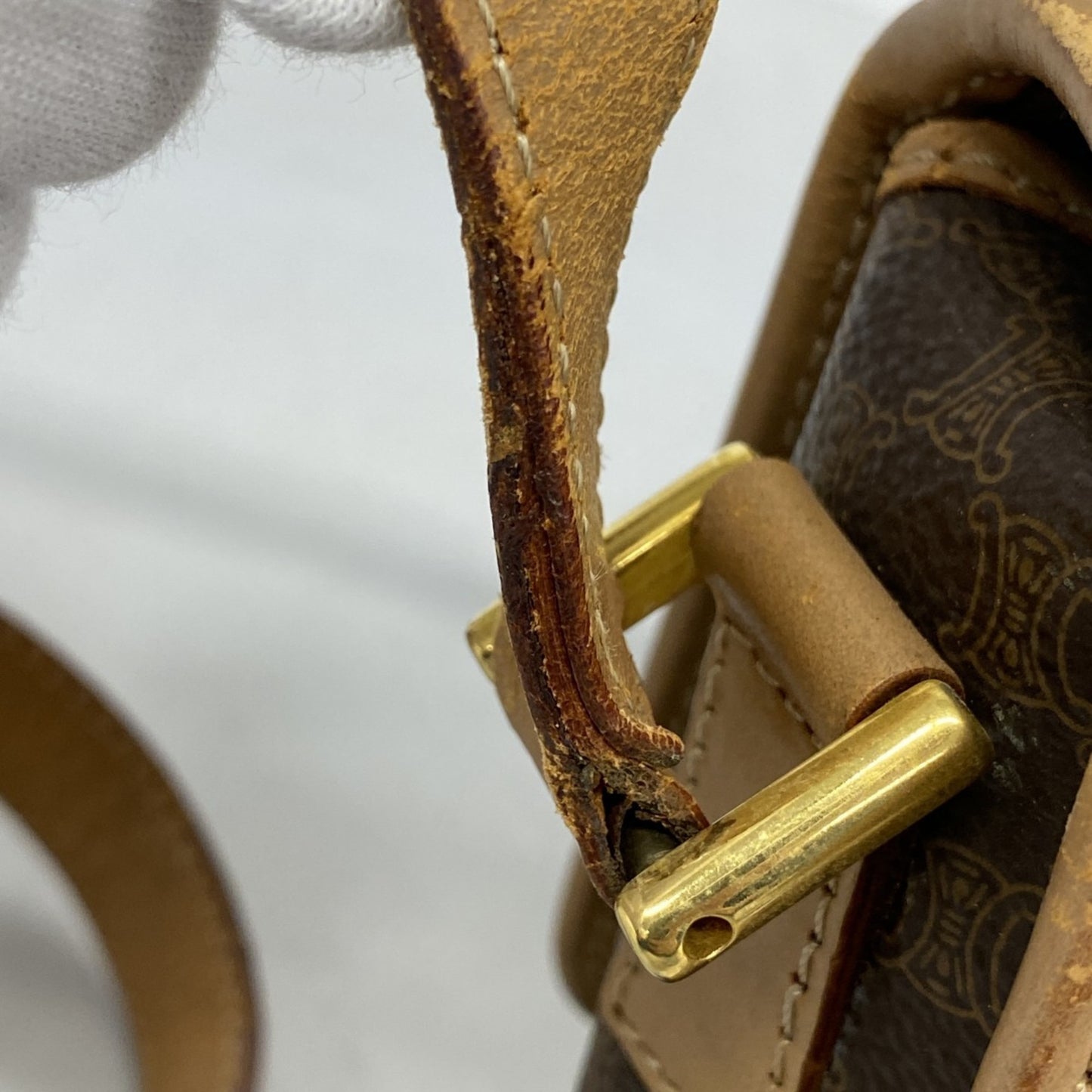 Celine Shoulder Bag Macadam Brown