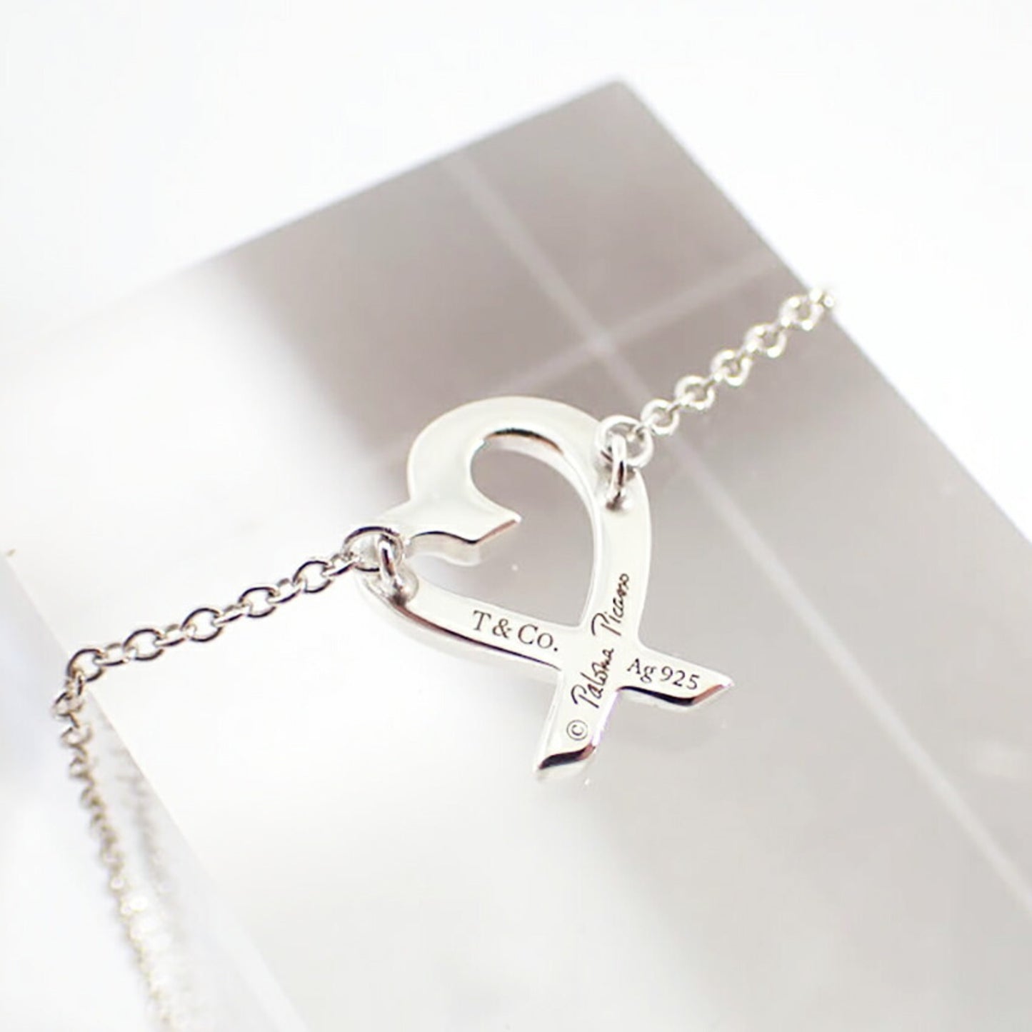 Tiffany 925 Loving Heart Pendant Necklace
