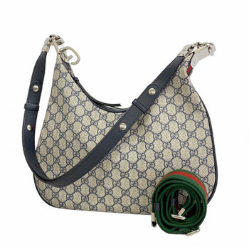 Gucci Gg Supreme Sherry Line Shoulder Bag 702823 Navy