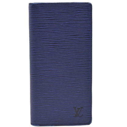 Louis Vuitton Louis Vuitton Portefeuille Brazza Epi Leather Long Wallet Blue White M81371 Ic Chip