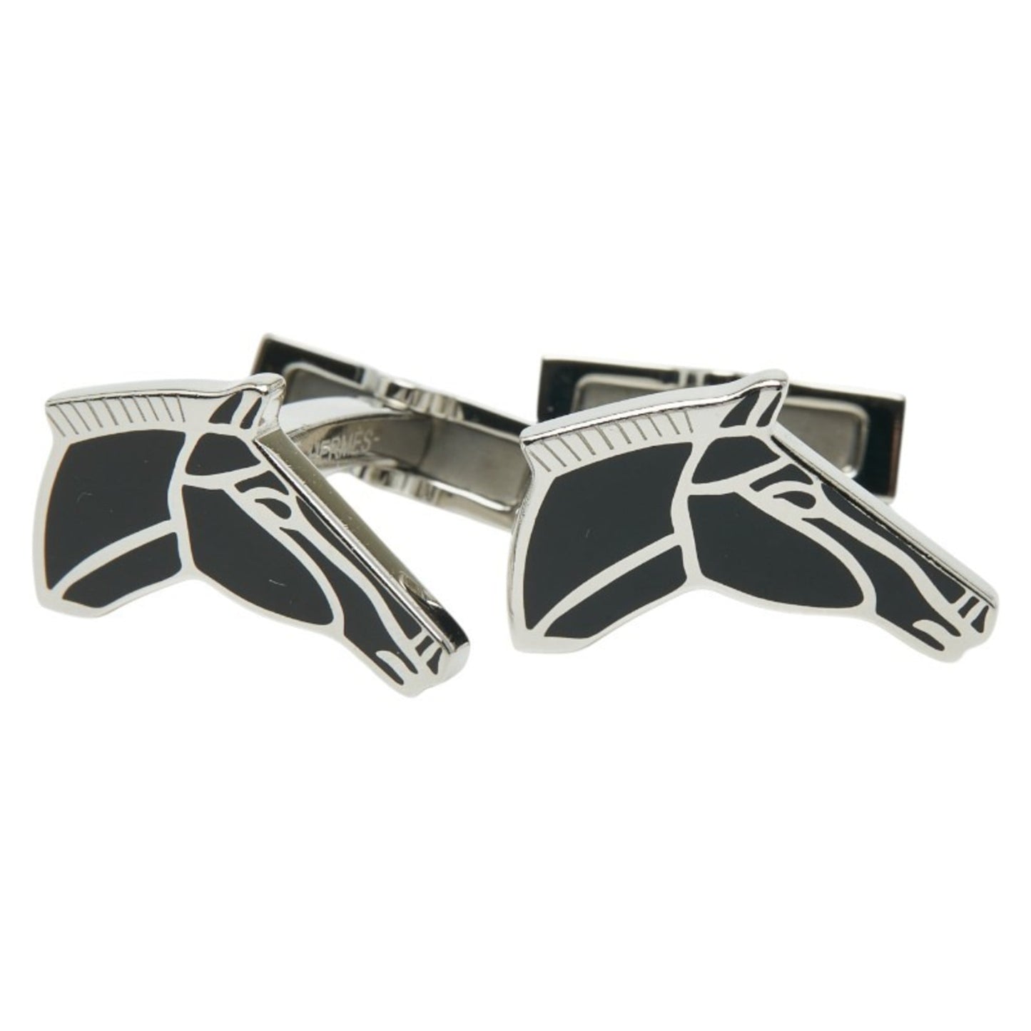 Hermes Herms Jolly Jumper Cufflinks In Silver