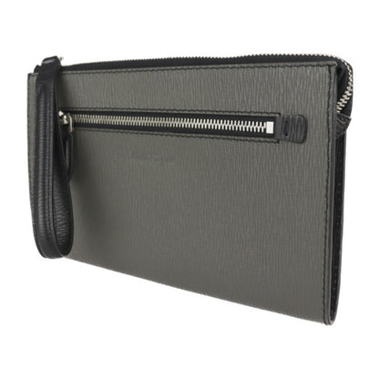 Salvatore Ferragamo Clutch Bag 24 A371 Leather Elefante Document Holder Second