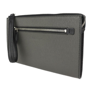 Salvatore Ferragamo Clutch Bag 24 A371 Leather Elefante Document Holder Second