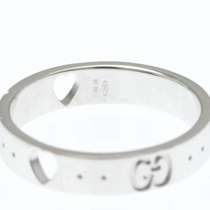 Gucci Icon Heart Ring White Gold (18K) Fashion No Stone Band Ring Silver