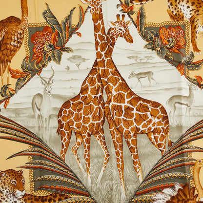 Salvatore Ferragamo Animal Giraffe Leopard Scarf