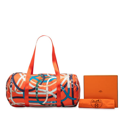 Hermes Herms Air Silk Duffle 44 Cavalcadour Boston Bag/Handbag In Orange