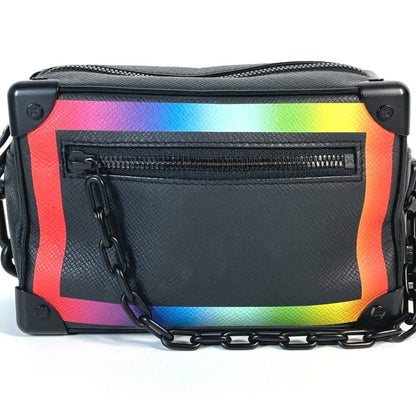 Louis Vuitton M30351 Taiga Rainbow Mini Soft Trunk Pochette Shoulder Bag In Leather