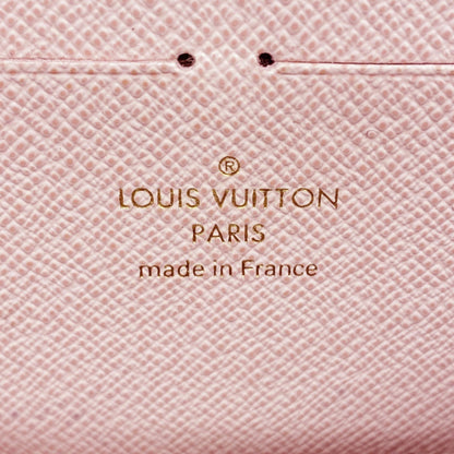 Louis Vuitton Damier Portefeuille Clemence Long Wallet N41626 Ebene Rose Ballerine
