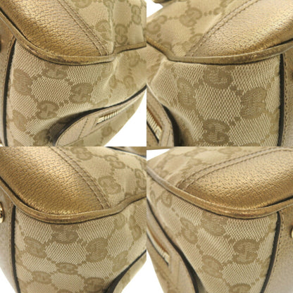 Gucci Prince 161720 Gg Canvas Beige Gold Handbag 1076Gucci