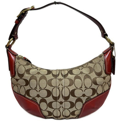 Coach Signature Leather Canvas Bag 11371 Red Brown Mikunigaoka Store Ithom9Aoxzog Rm0222T