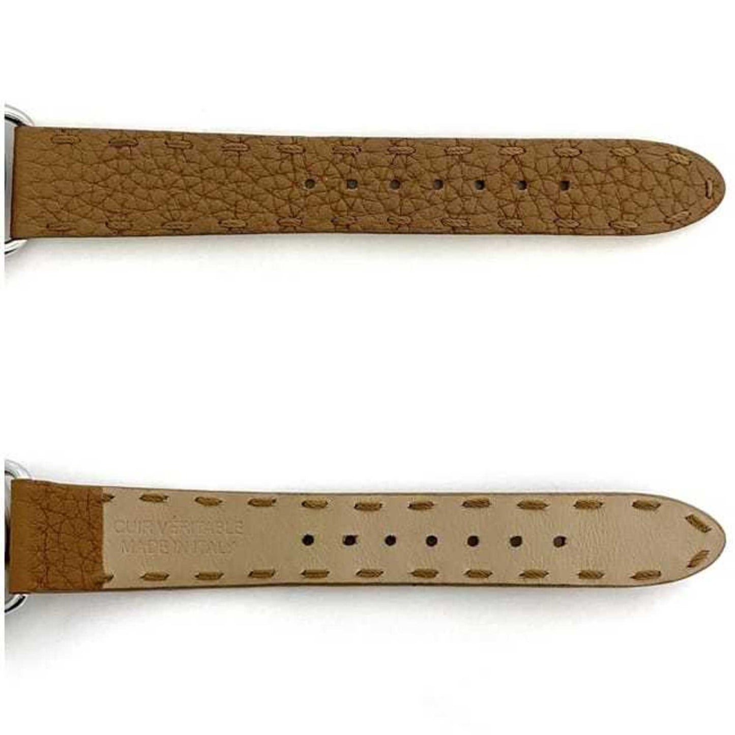 Fendi Watch F-22251 White Shell Brown Silver Selleria 80200M Ss Leather Quartz Fendi Battery