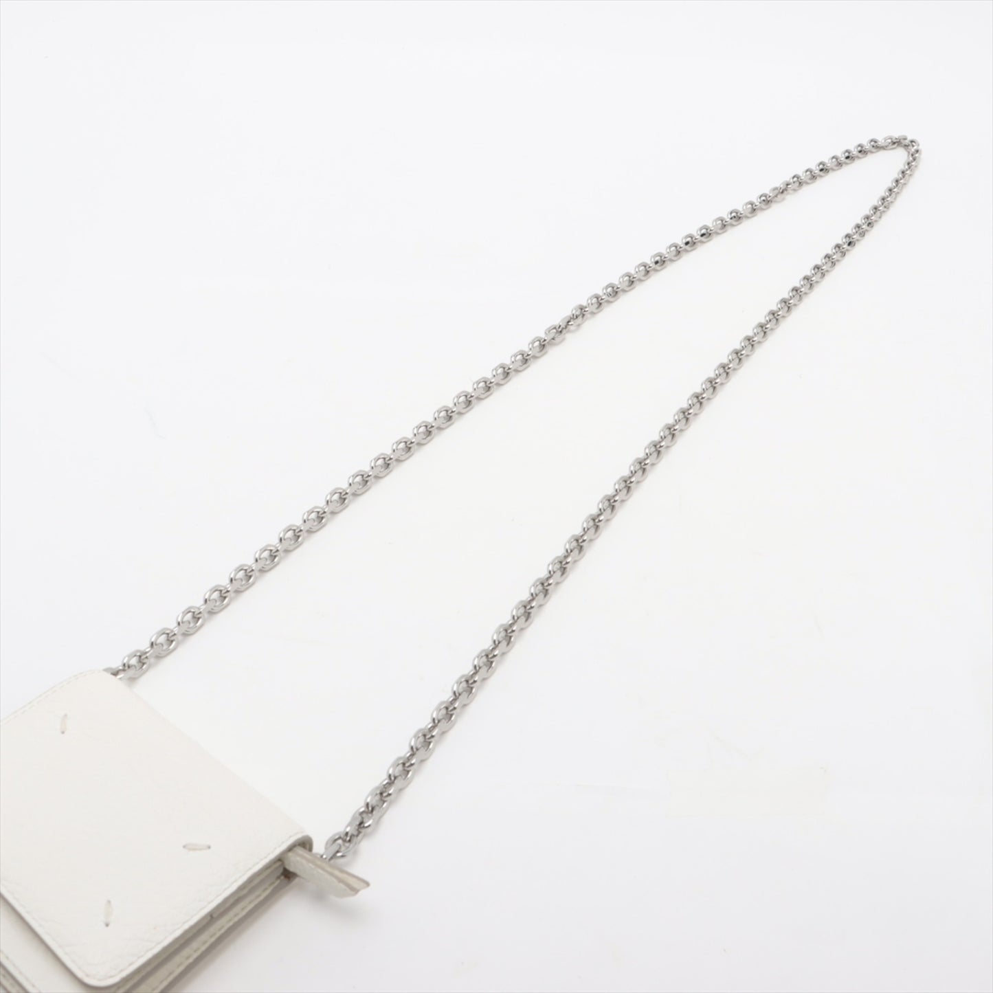 Maison Margiela 4-Stitch Chain Wallet Leather Bifold Crossbody Shoulder Bag