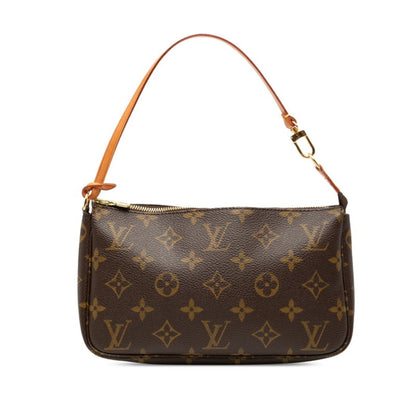 Louis Vuitton Monogram Pochette Accessoires Handbag M51980 Brown Leather