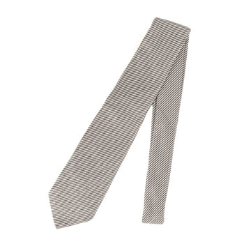 Louis Vuitton Monogram Regimental Silk Cravate Tie In Silver And White For Men