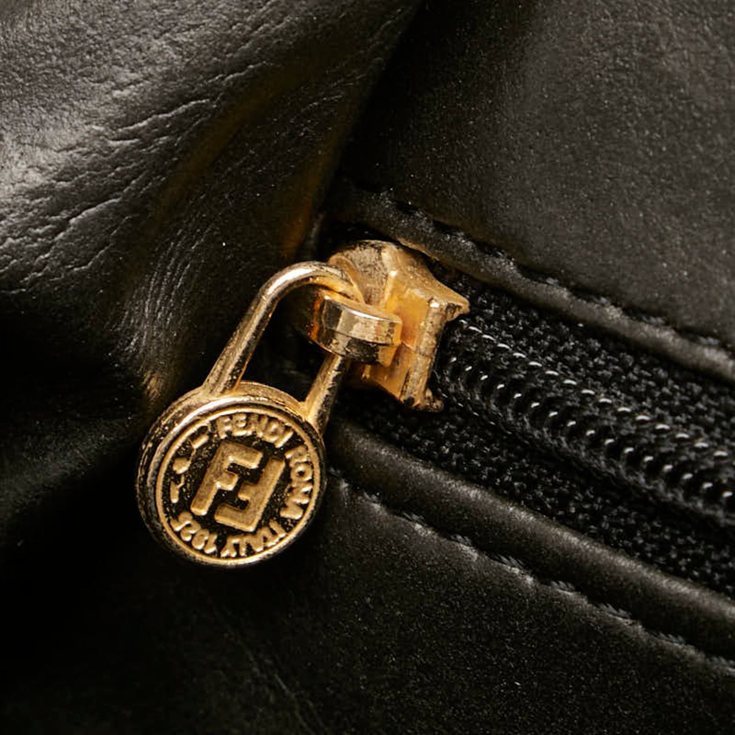 Fendi Shoulder Bag Black Sheepskin