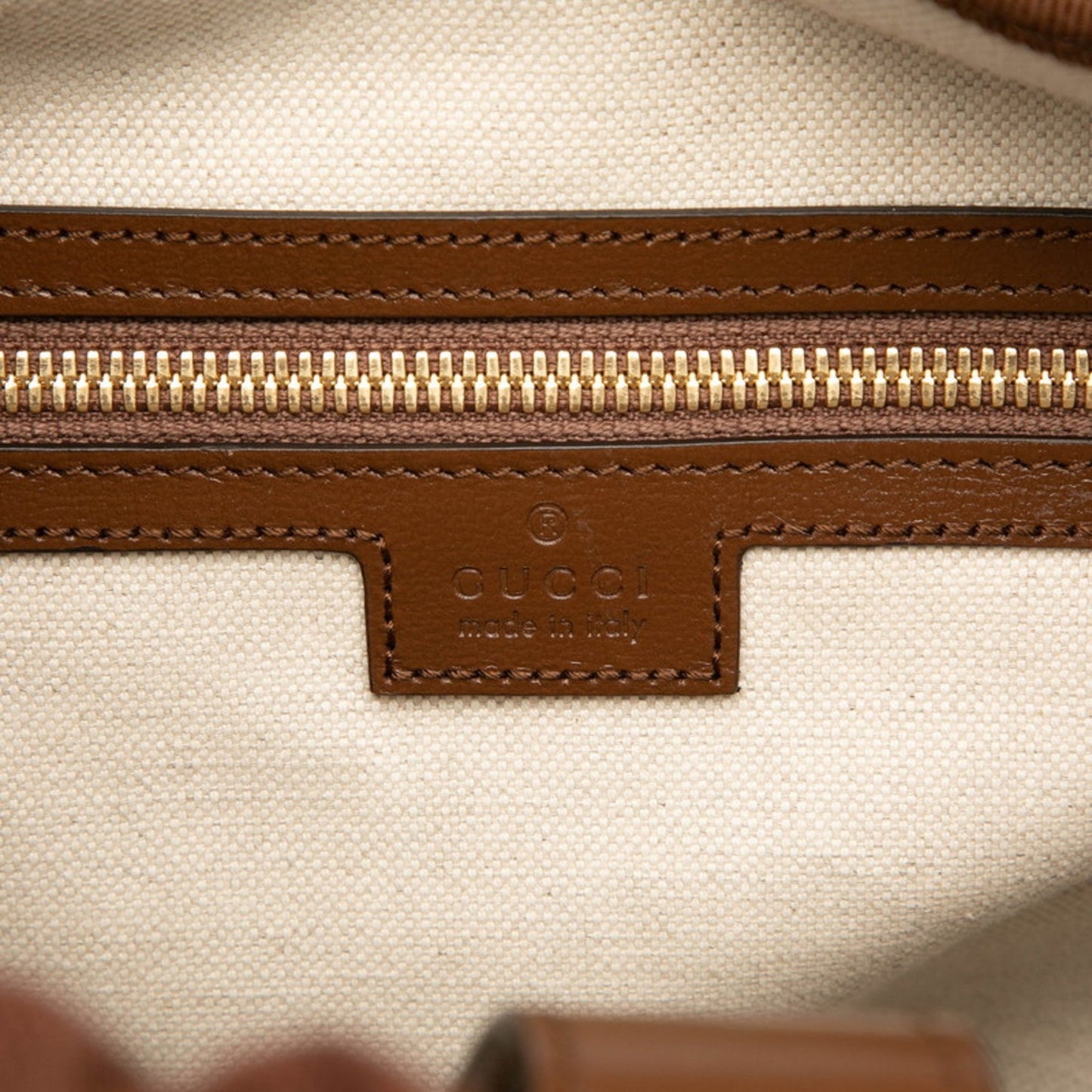 Gucci Gg Supreme Interlocking G Backpack 696013 Brown Leather