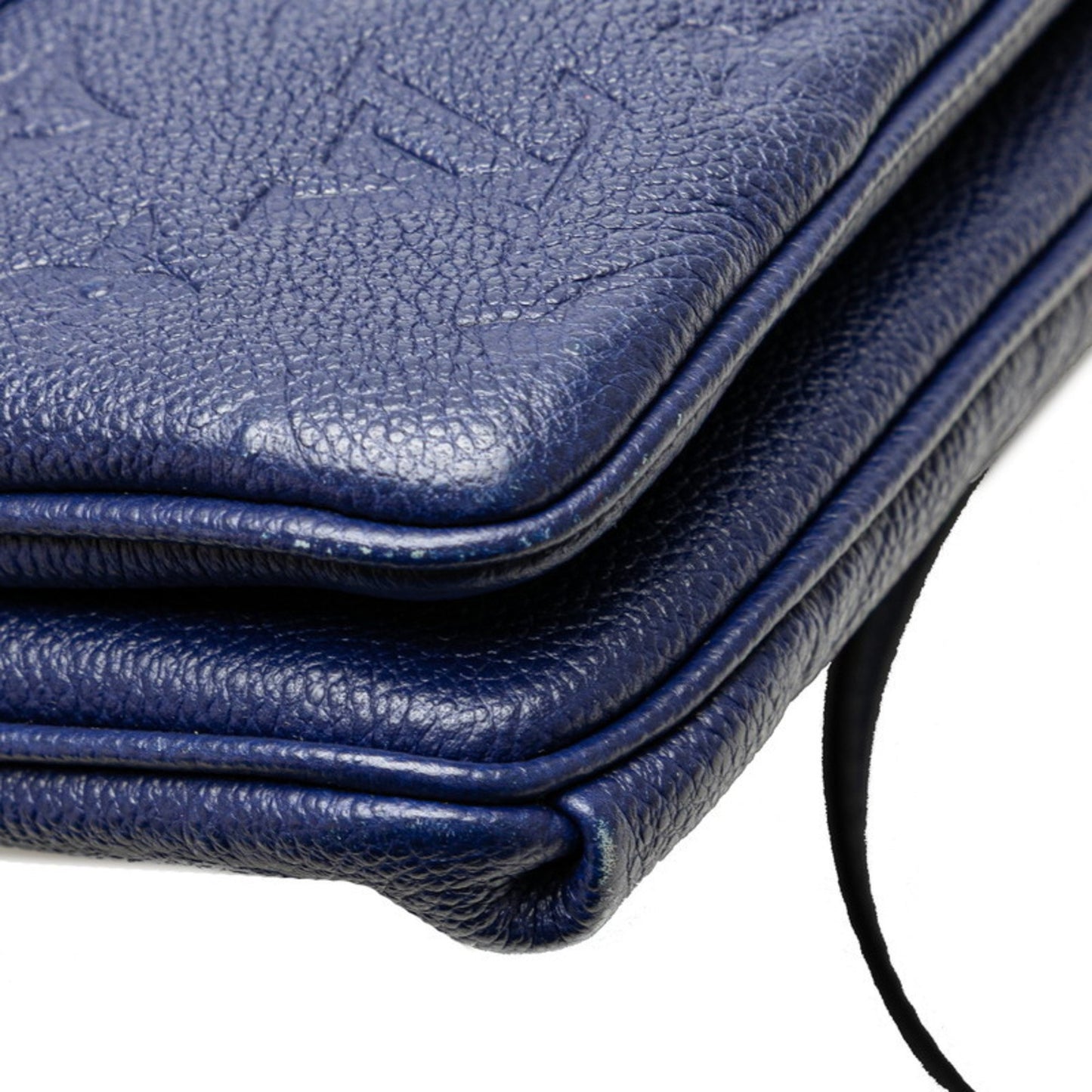 Louis Vuitton Monogram Empreinte Twice Shoulder Bag M50262 Blue Leather