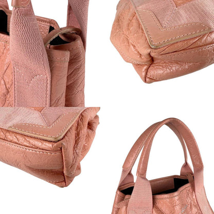 Balenciaga Balenciaga Navy Cabas Xs Leather Shoulder Bag In Coral Pink