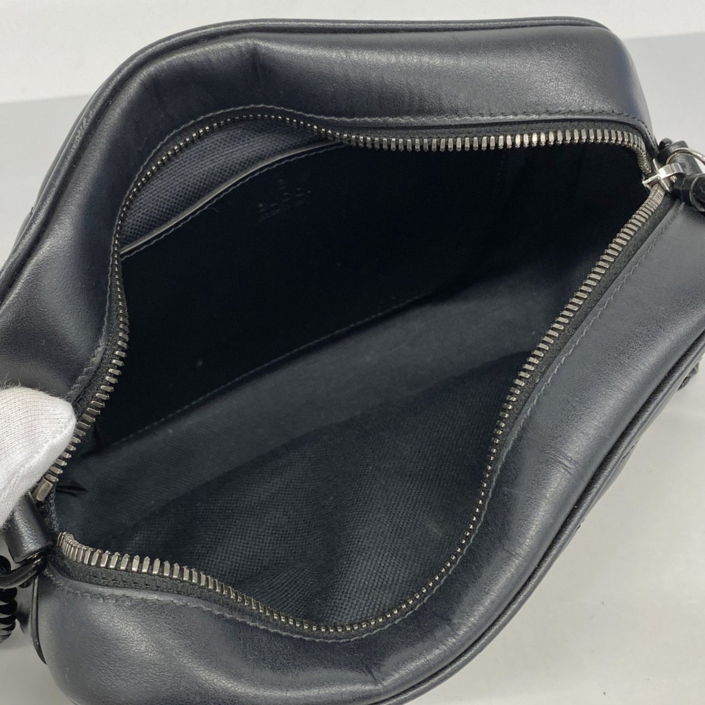 Gucci Gg Marmont Shoulder Bag 447632 Leather Black