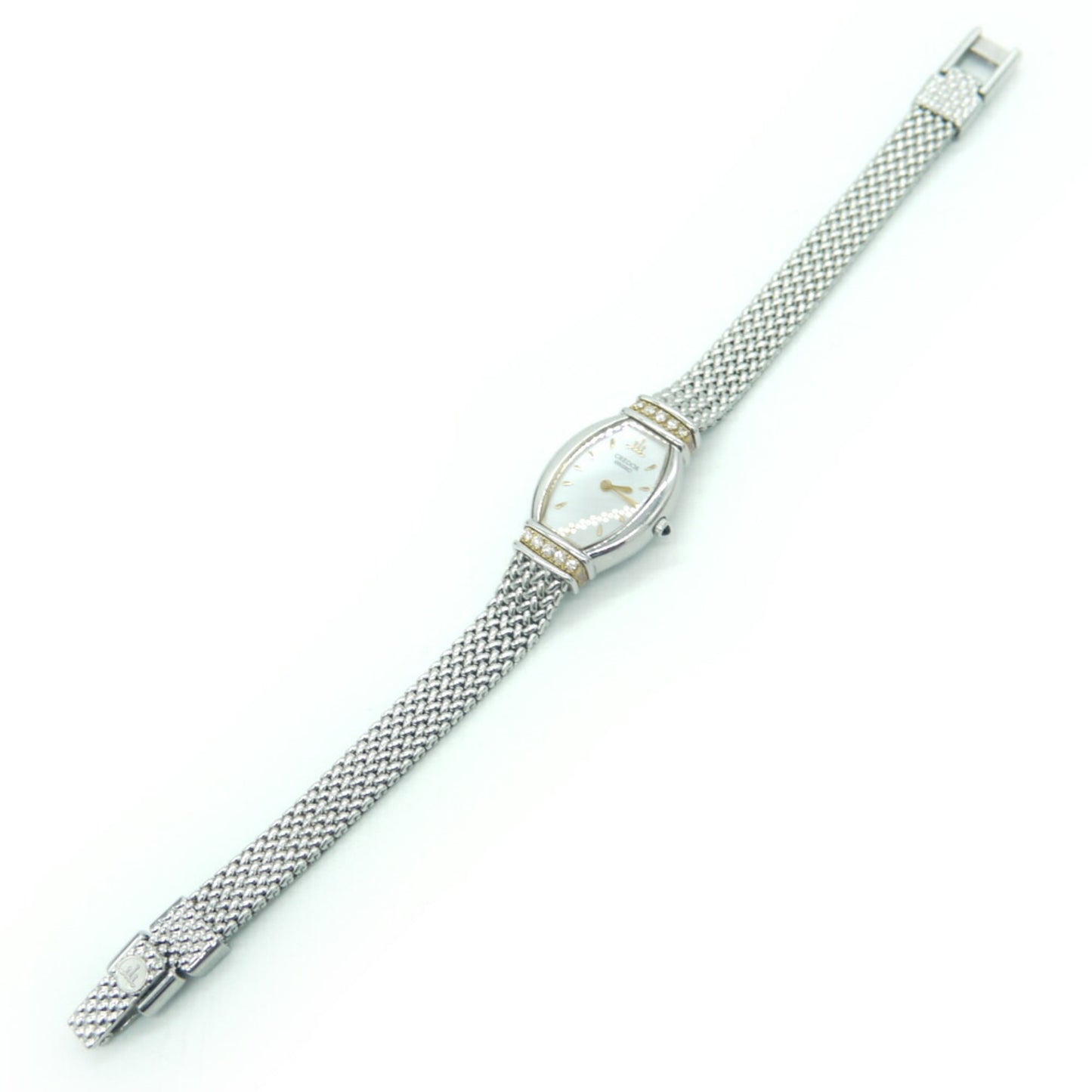 Seiko Credor Watch Gste966 Lug Diamond Quartz Shell Dial