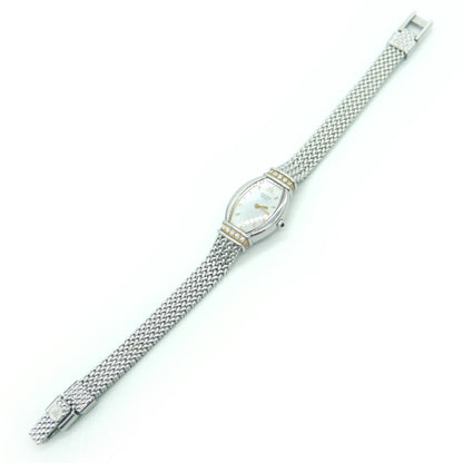 Seiko Credor Watch Gste966 Lug Diamond Quartz Shell Dial