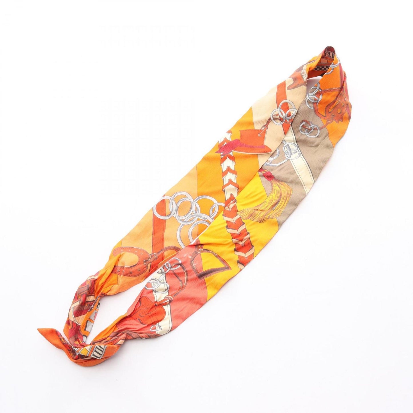 Hermes Herms Twilly Brides Et Gris Silk Scarf For Women